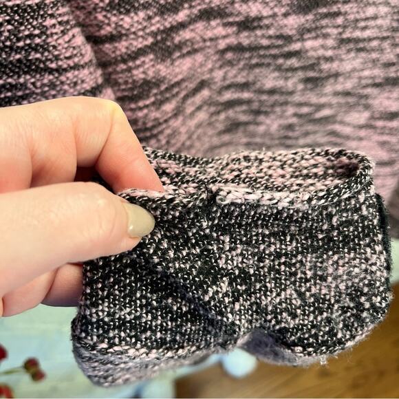 COPPER RIVET | Black & Pink Tweed Long Sleeve Adjustable Waist & Cuff Sweatshirt - Picture 12 of 16